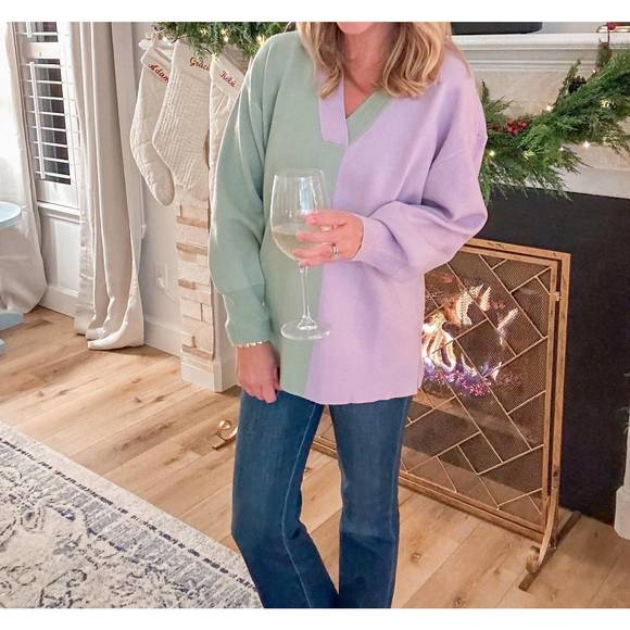 NEW CROSBY BY MOLLIE BURCH mac sweater in mint lavender - Picture 5 of 5